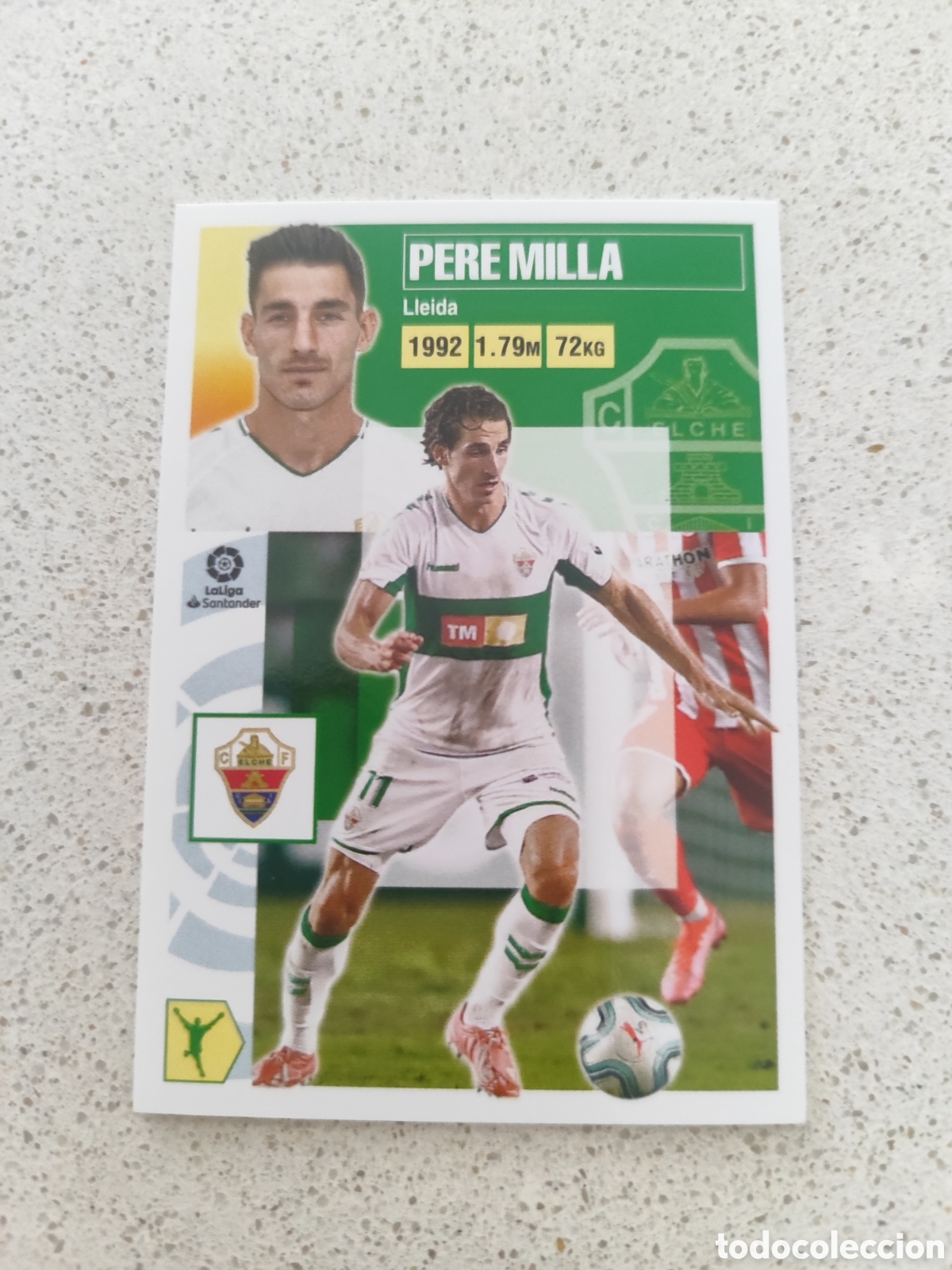 Cromos de f&uacute;tbol: CROMO PERE MILLA ELCHE N&Uacute;MERO 15. LIGA ESTE 20/21. SEGUNDA EDICI&Oacute;N.