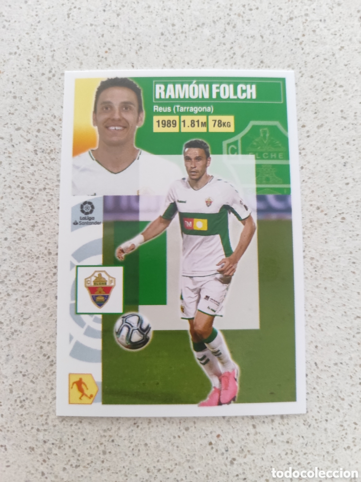 Figurine di Calcio: CROMO RAM&Oacute;N FOLCH ELCHE N&Uacute;MERO 10. LIGA ESTE 20/21. SEGUNDA EDICI&Oacute;N.