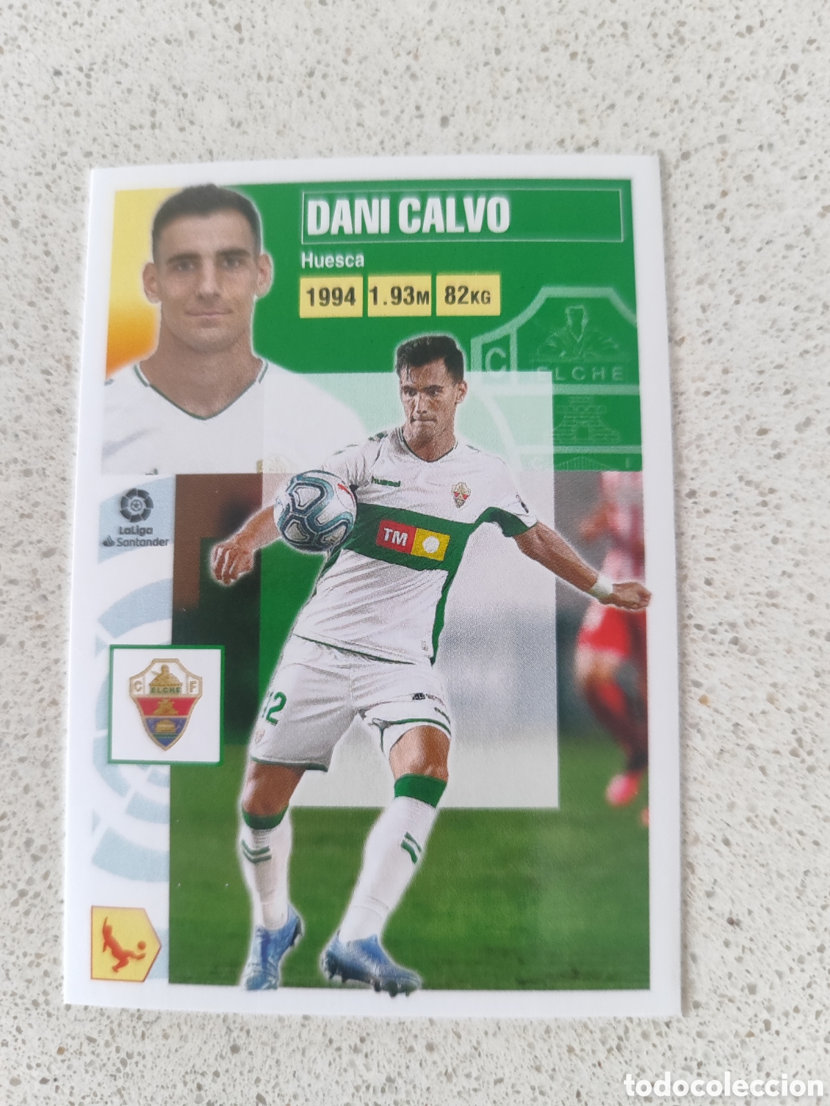 Cromos de f&uacute;tbol: CROMO DANI CALVO ELCHE N&Uacute;MERO 7. LIGA ESTE 20/21. SEGUNDA EDICI&Oacute;N.