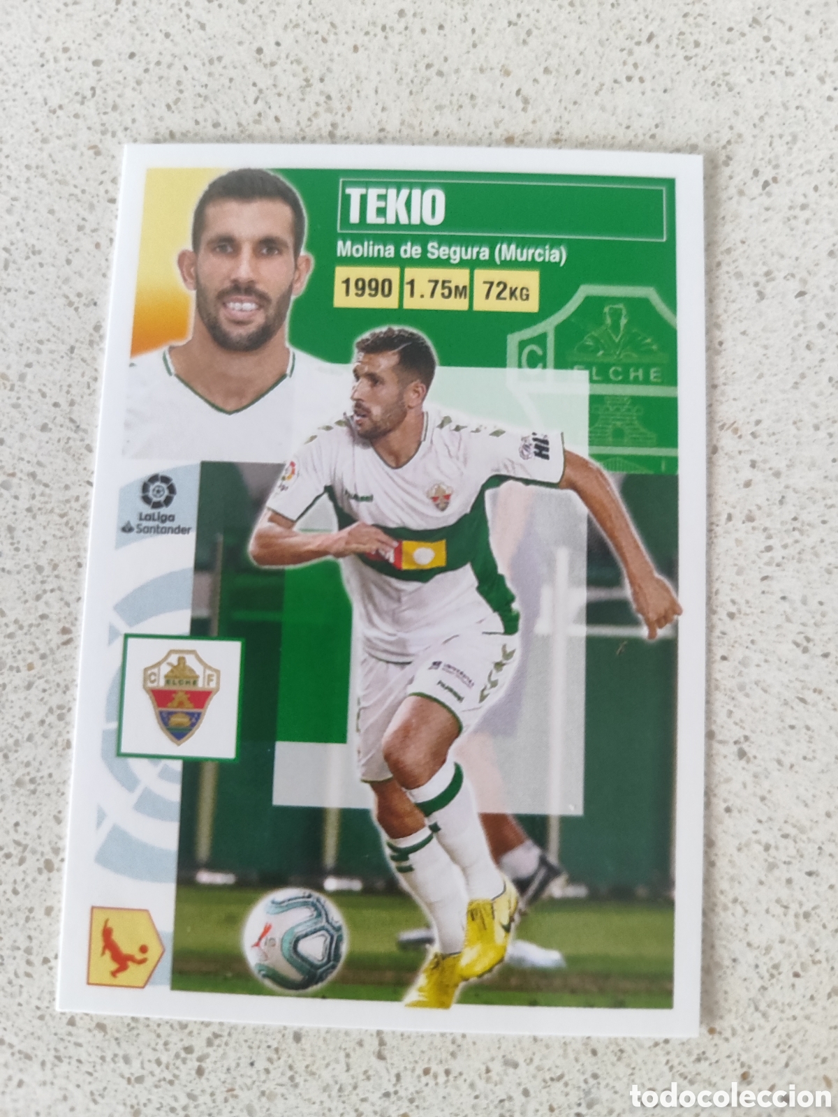 Cromos de f&uacute;tbol: CROMO TEKIO ELCHE N&Uacute;MERO 5. LIGA ESTE 20/21. SEGUNDA EDICI&Oacute;N.