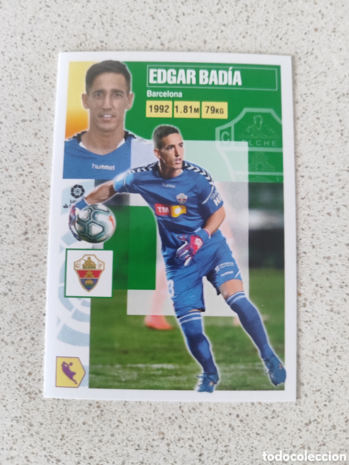 Cromos de f&uacute;tbol: CROMO EDGAR BAD&Iacute;A ELCHE N&Uacute;MERO 2. LIGA ESTE 20/21. SEGUNDA EDICI&Oacute;N.