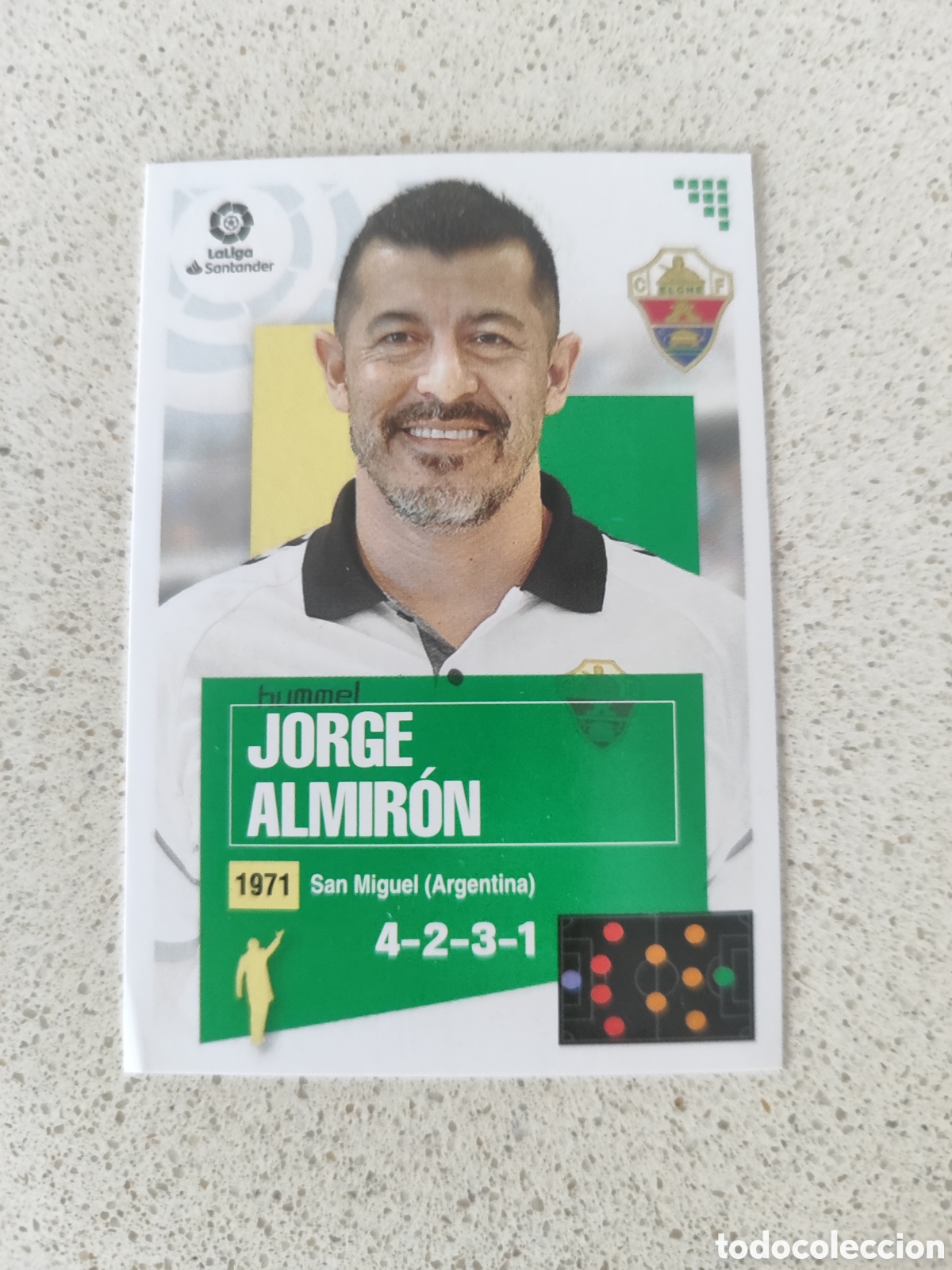 Cromos de f&uacute;tbol: CROMO JORGE ALMIR&Oacute;N ELCHE N&Uacute;MERO 1. LIGA ESTE 20/21. TERCERA EDICI&Oacute;N.