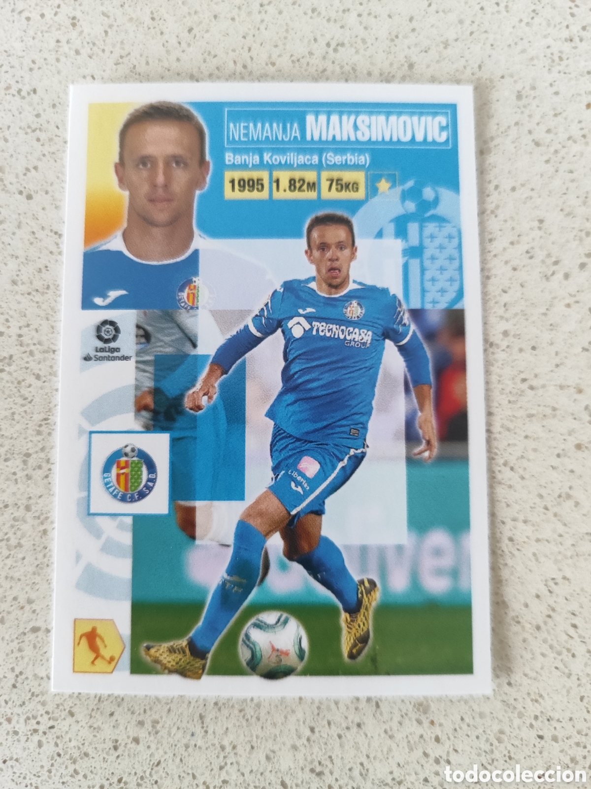 Football Stickers: CROMO MAKSIMOVIC GETAFE N&Uacute;MERO 13. LIGA ESTE 20/21.