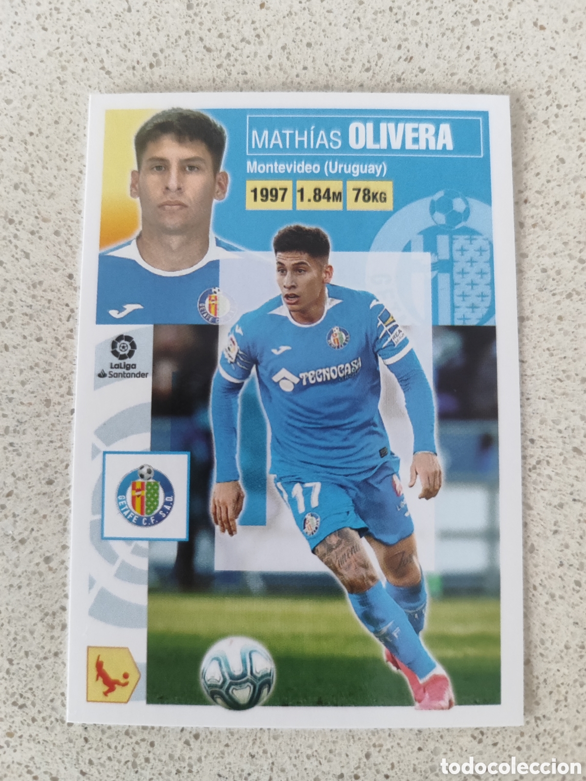 Football Stickers: CROMO OLIVEIRA GETAFE N&Uacute;MERO 8. LIGA ESTE 20/21.