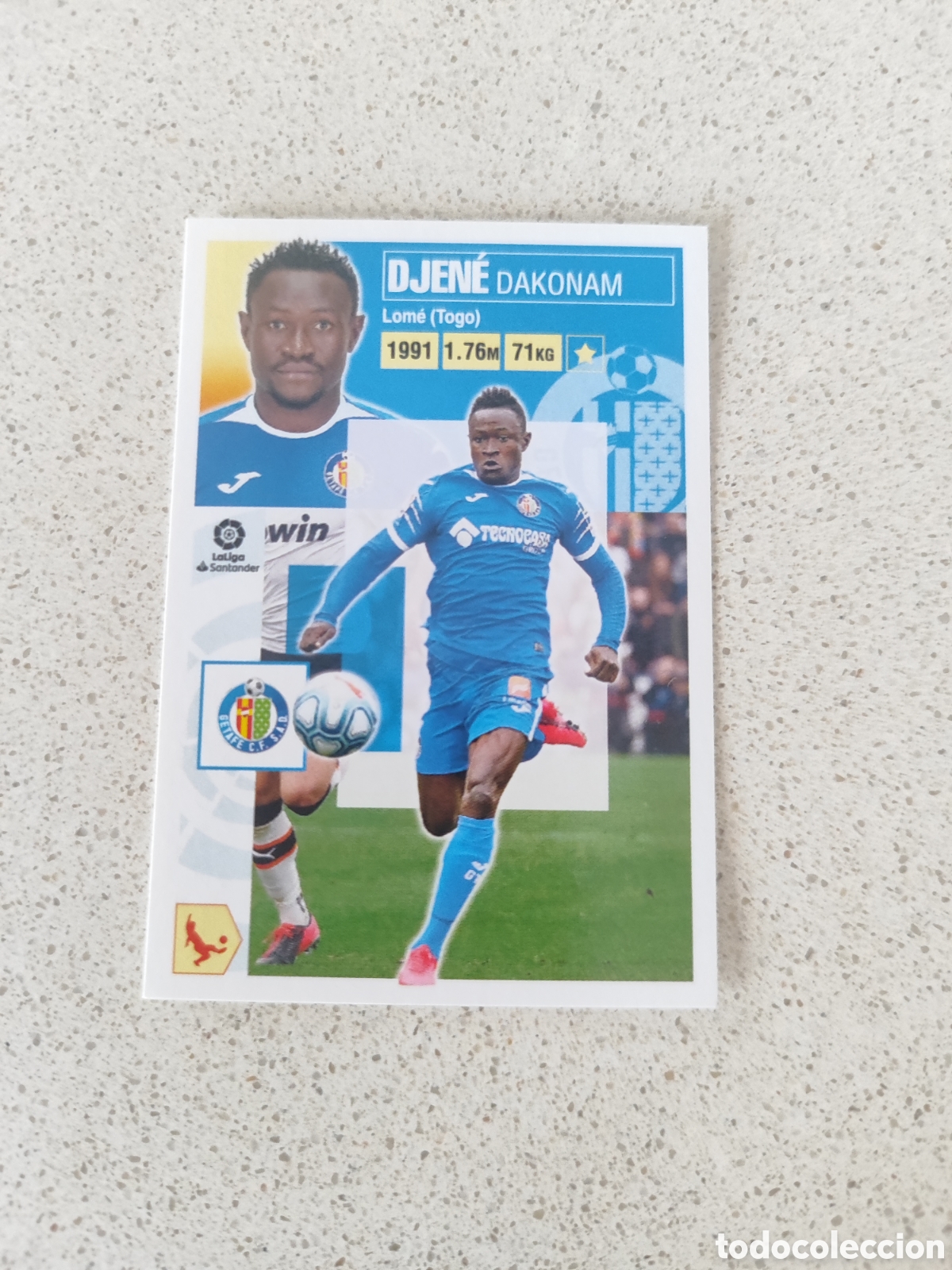 Football Stickers: CROMO DJEN&Eacute; GETAFE N&Uacute;MERO 7. LIGA ESTE 20/21.