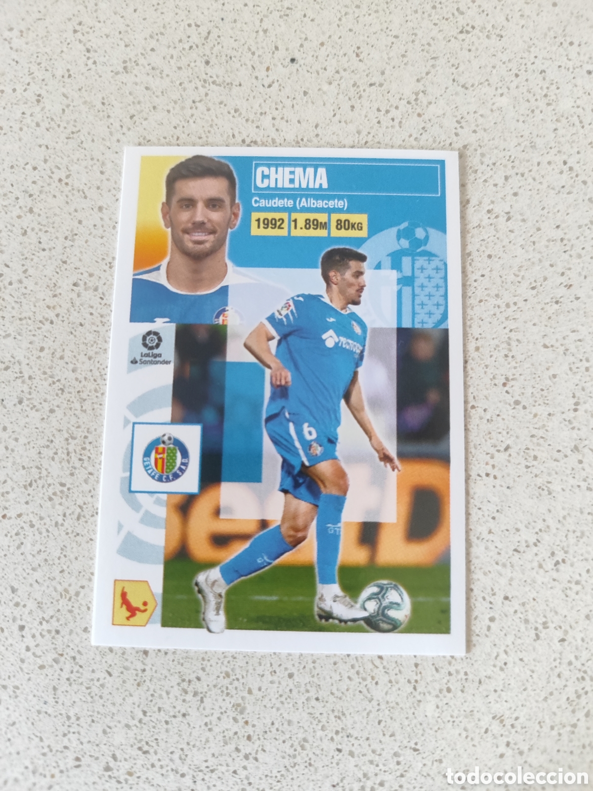 Football Stickers: CROMO CHEMA GETAFE N&Uacute;MERO 6. LIGA ESTE 20/21.