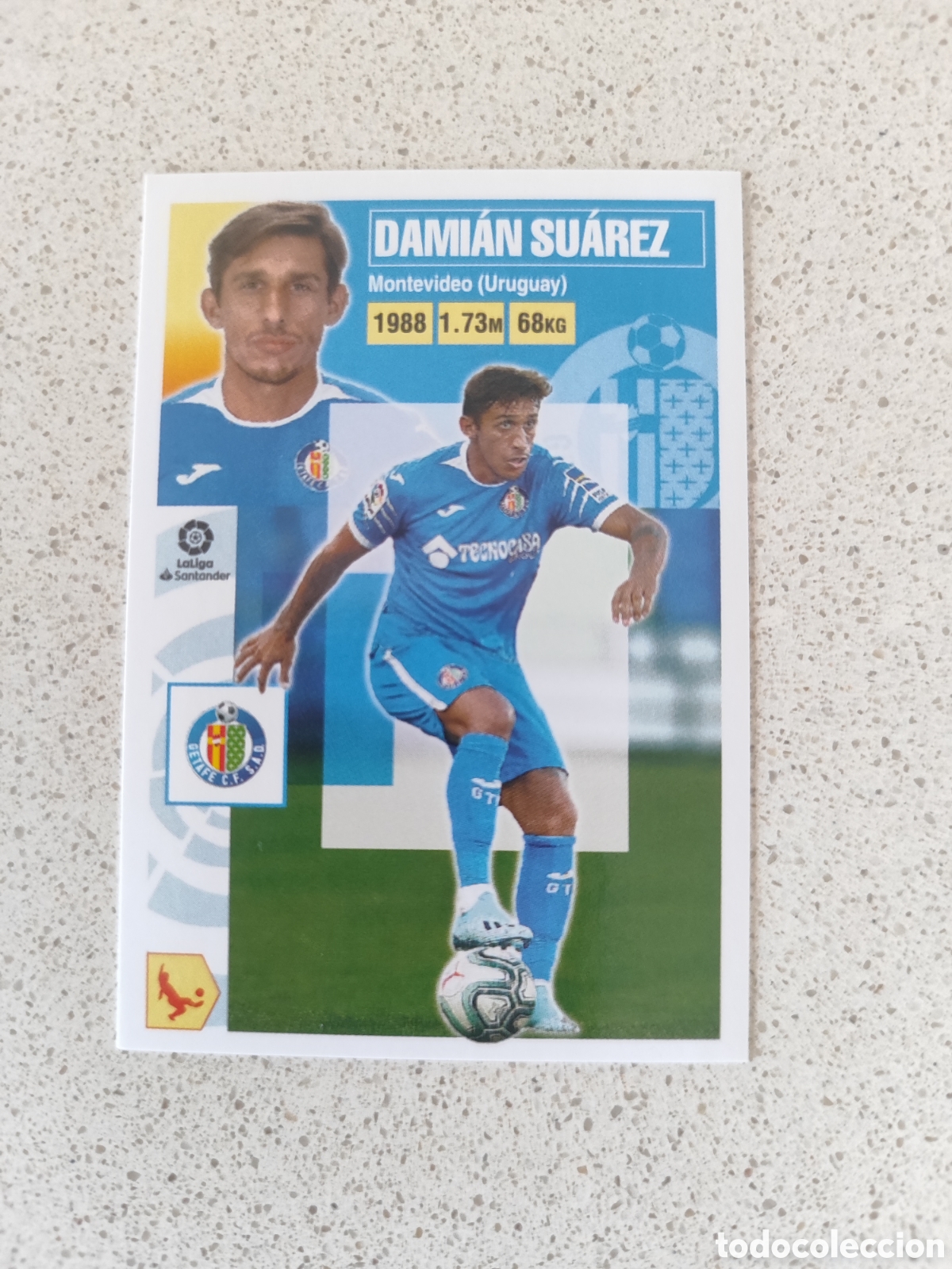 Football Stickers: CROMO DAMI&Aacute;N SU&Aacute;REZ GETAFE N&Uacute;MERO 4. LIGA ESTE 20/21.