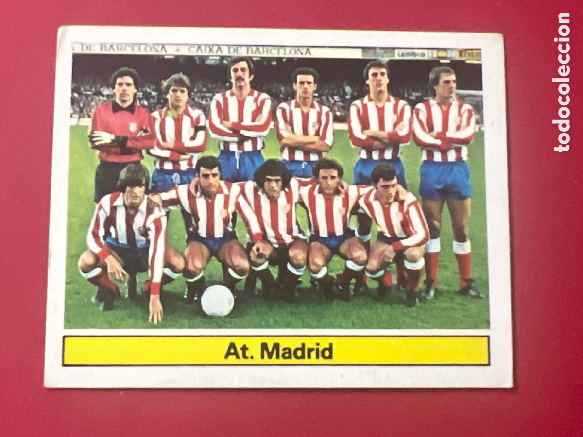 Fu&szlig;ball-Sticker: E604. LIGA 81/82. ALINEACION. AT. MADRID. EDICIONES ESTE. SIN PEGAR