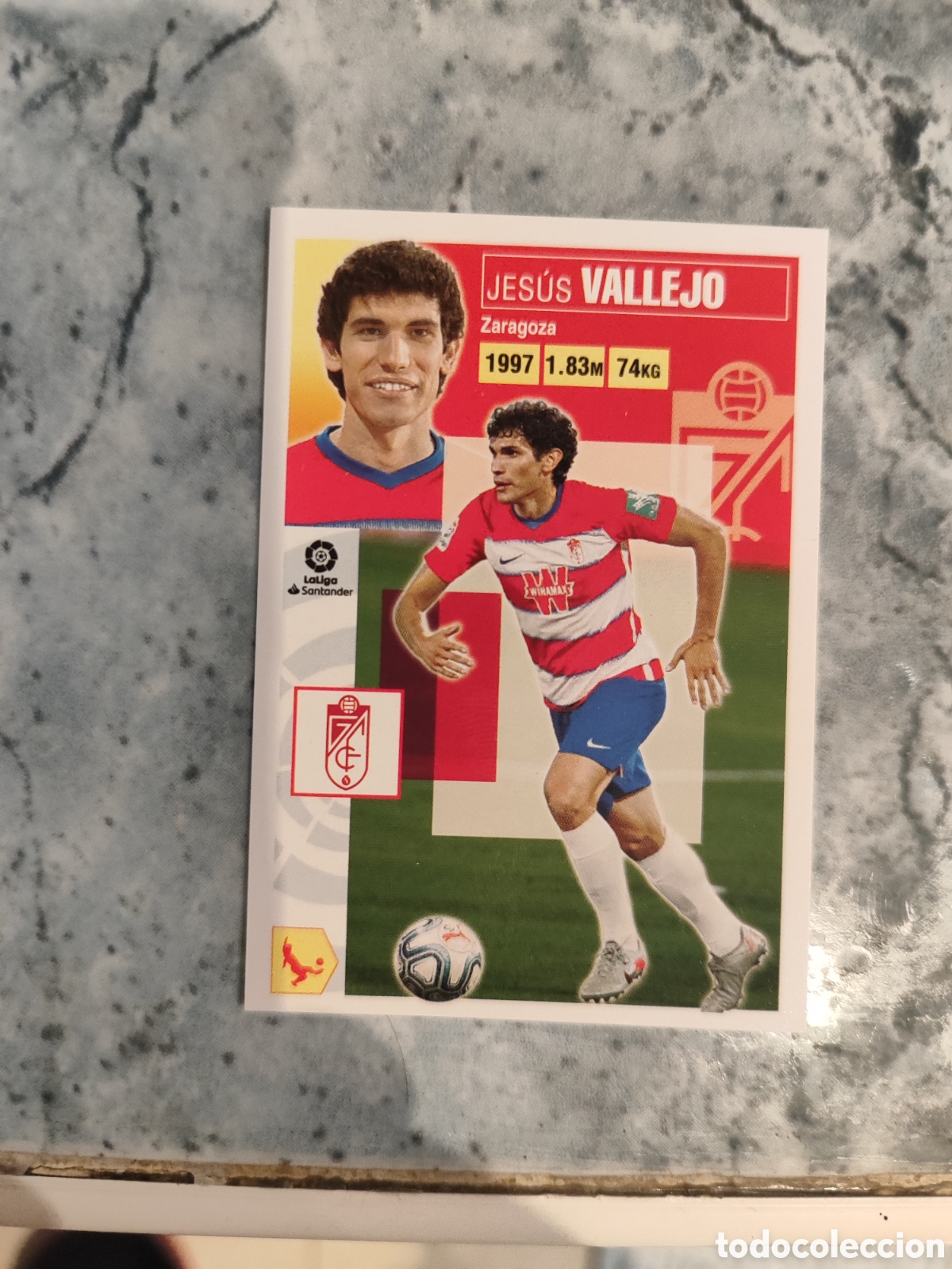 Cromos de f&uacute;tbol: CROMO VALLEJO GRANADA NUEVO 5 BIS COLOCA. LIGA ESTE 20/21. TERCERA EDICI&Oacute;N.