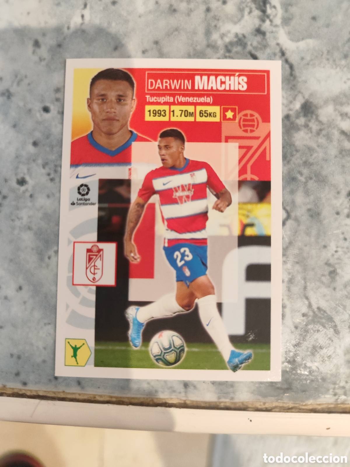 Figurine di Calcio: CROMO MACH&Iacute;S GRANADA N&Uacute;MERO 16. LIGA ESTE 20/21.