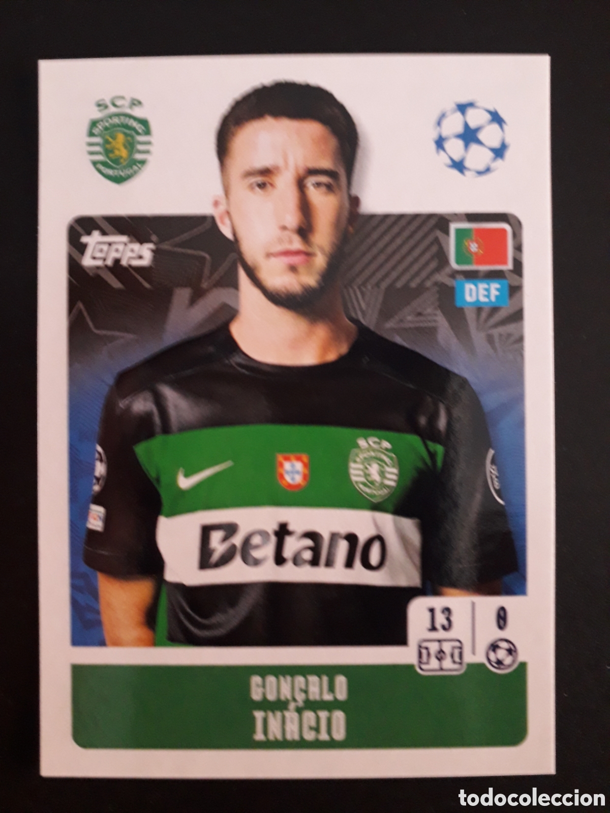 Cartes &agrave; collectionner de Football: IN&Aacute;CIO SPORTING PORTUGAL N&deg; 358 UEFA CHAMPIONS LEAGUE SEASON TOPPS 24 25 2024 2025 PEDIDO M&Iacute;NIMO 3&euro;.