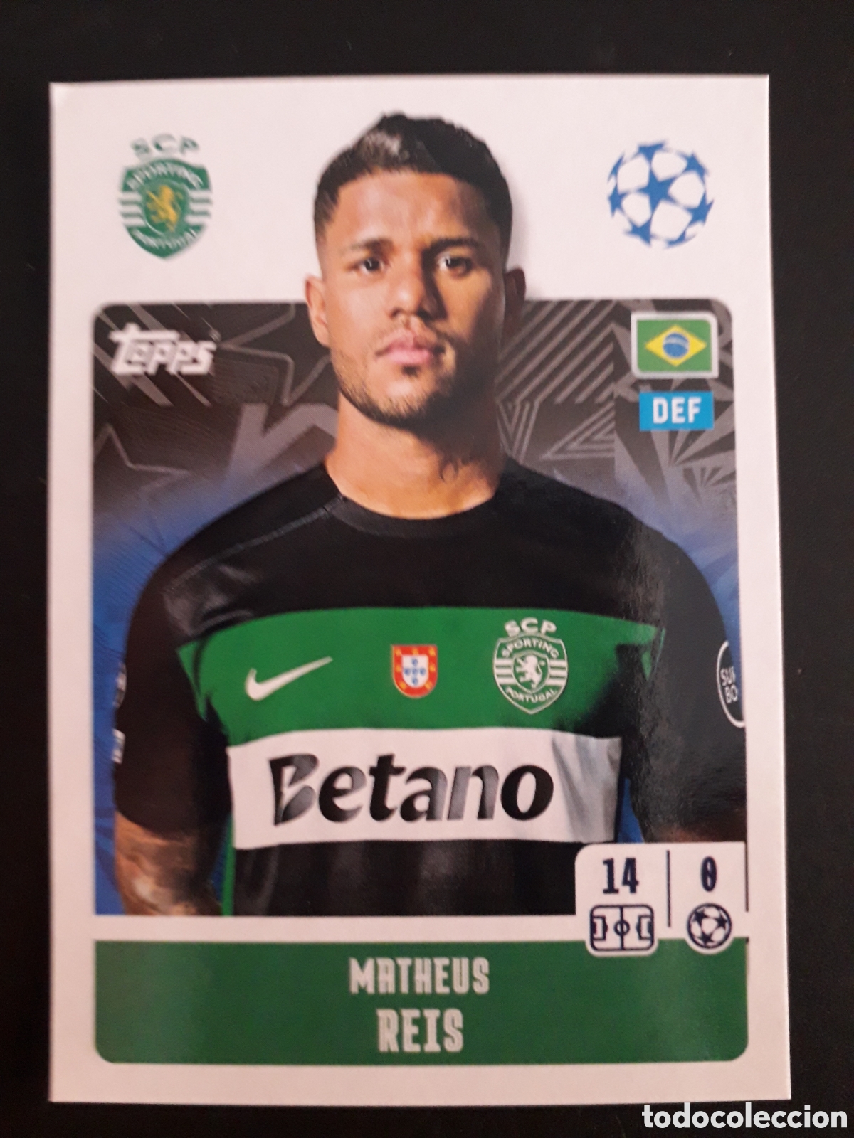 Cartes &agrave; collectionner de Football: REIS SPORTING PORTUGAL N&deg; 360 UEFA CHAMPIONS LEAGUE SEASON TOPPS 24 25 2024 2025 PEDIDO M&Iacute;NIMO 3&euro;