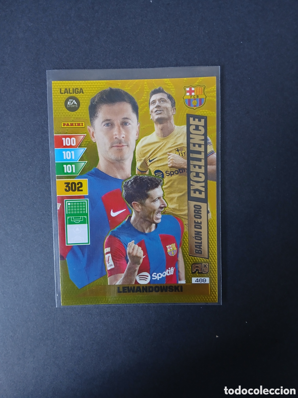 Cromos de f&uacute;tbol: LEWANDOWSKI BARCELONA 469 BALON DE ORO ADRENALYN XL LIGA 2023/2024 23 24 PANINI