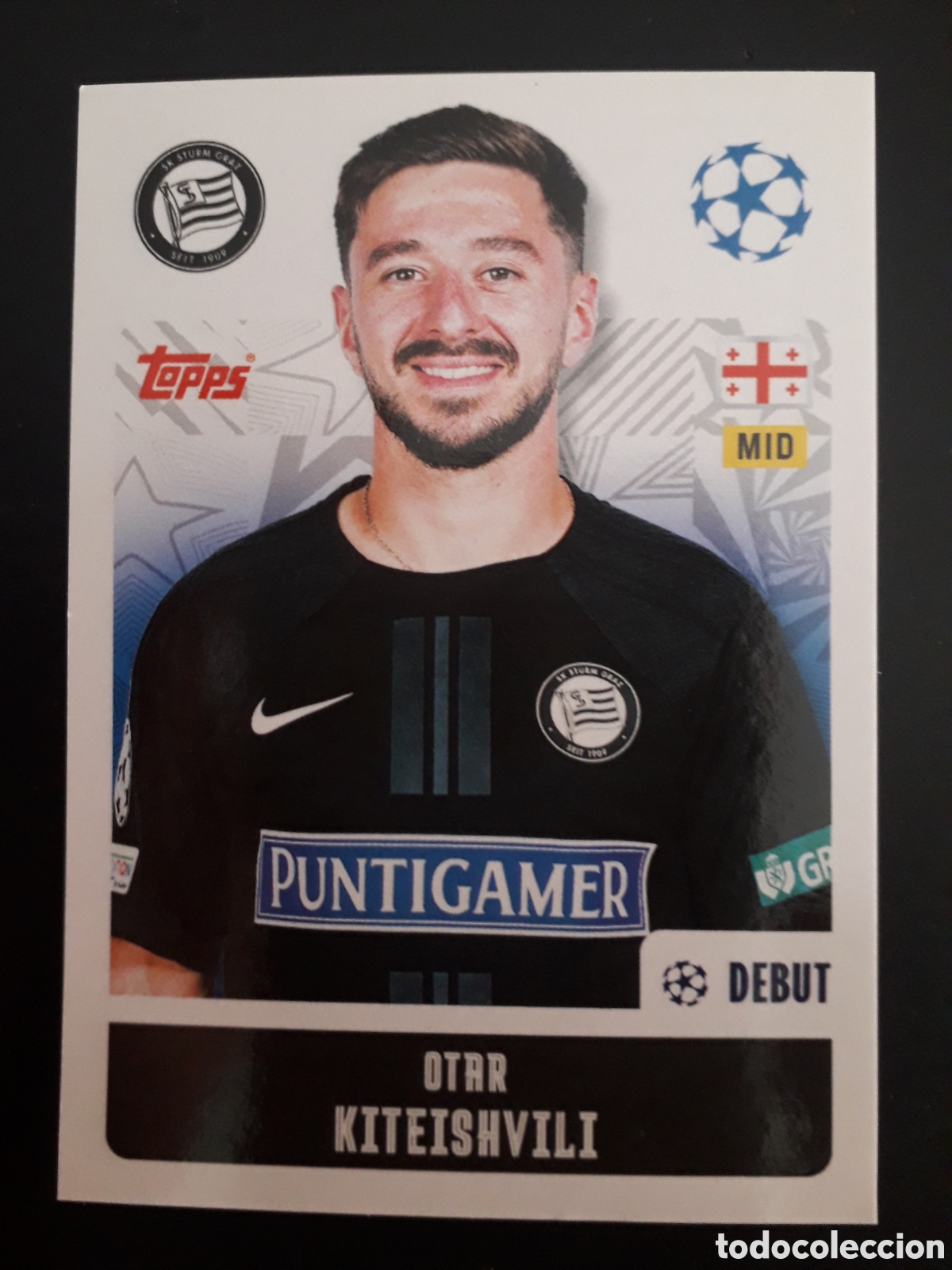 Cromos de F&uacute;tbol: KITEISHVILI STURM GRAZ N&deg; 339 UEFA CHAMPIONS LEAGUE SEASON TOPPS 24 25 2024 2025 PEDIDO M&Iacute;NIMO 3&euro;