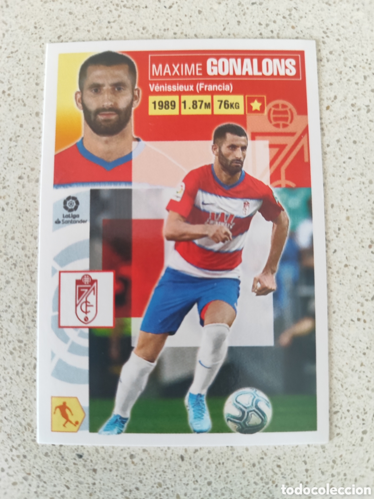 Cartes &agrave; collectionner de Football: CROMO GONALONS GRANADA N&Uacute;MERO 12 A. LIGA ESTE 20/21.