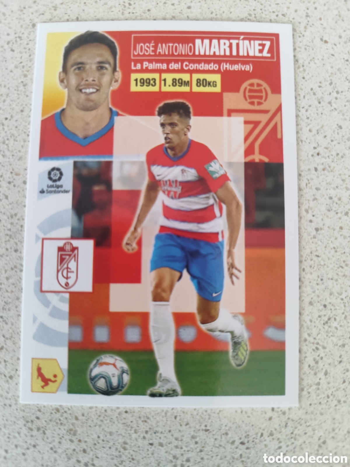Football Stickers: CROMO MART&Iacute;NEZ GRANADA N&Uacute;MERO 6 A. LIGA ESTE 20/21.