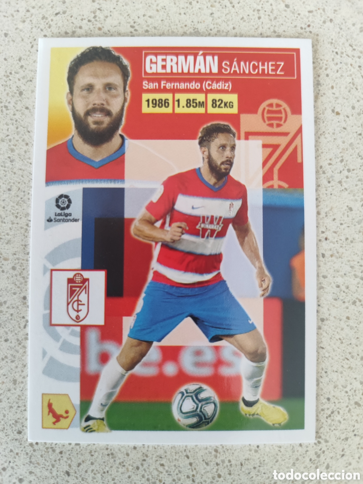 Fu&szlig;ball-Sticker: CROMO GERM&Aacute;N GRANADA N&Uacute;MERO 5. LIGA ESTE 20/21.