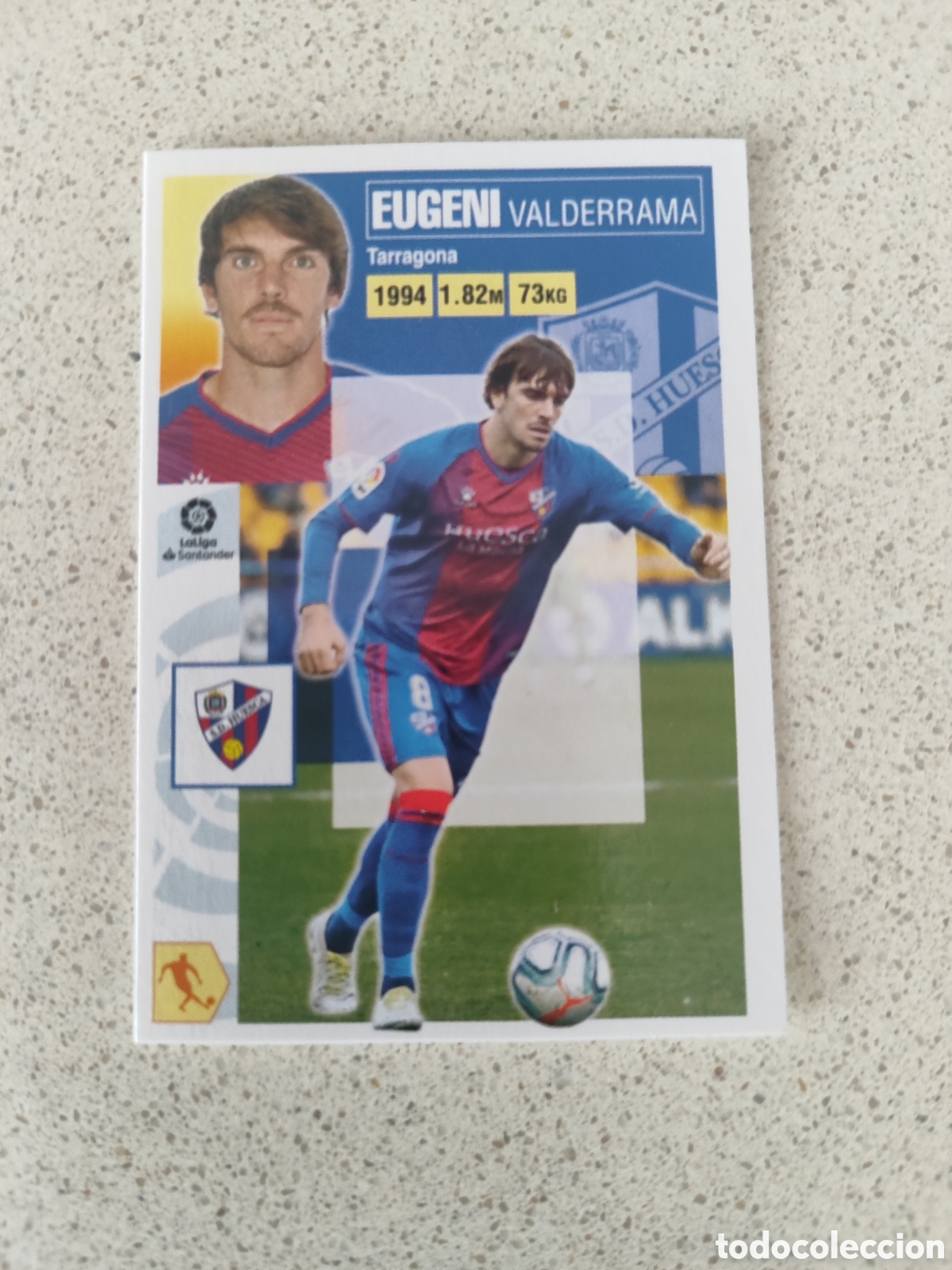 Fu&szlig;ball-Sticker: CROMO EUGENI HUESCA N&Uacute;MERO 12 A. LIGA ESTE 20/21.