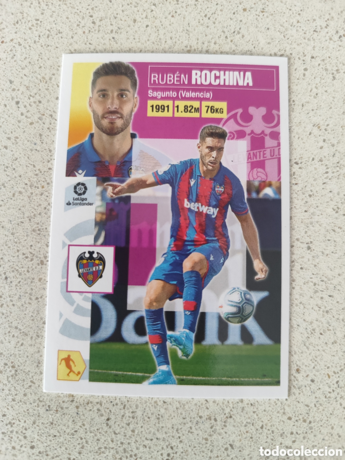 Fu&szlig;ball-Sticker: CROMO ROCHINA LEVANTE N&Uacute;MERO 15 A. LIGA ESTE 20/21.
