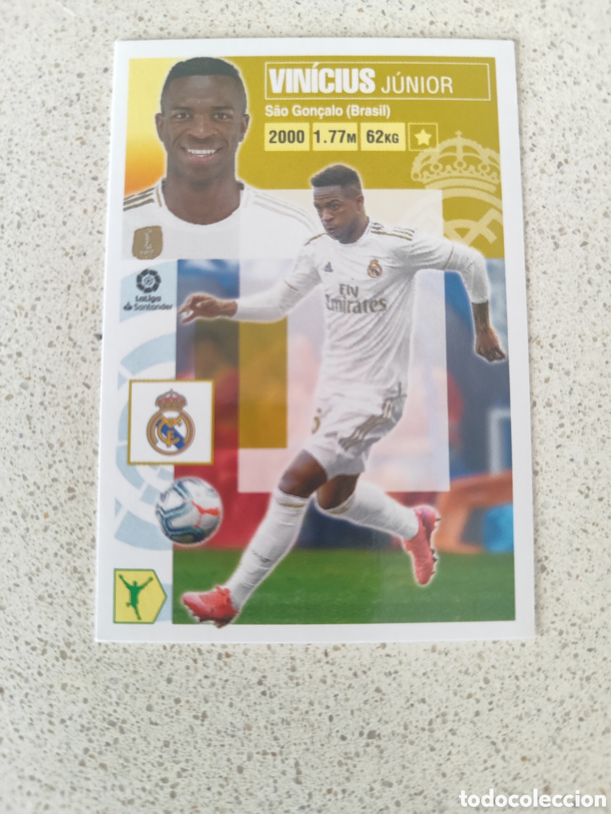 Cromos de F&uacute;tbol: CROMO VIN&Iacute;CIUS REAL MADRID N&Uacute;MERO 17 A. LIGA ESTE 20/21.