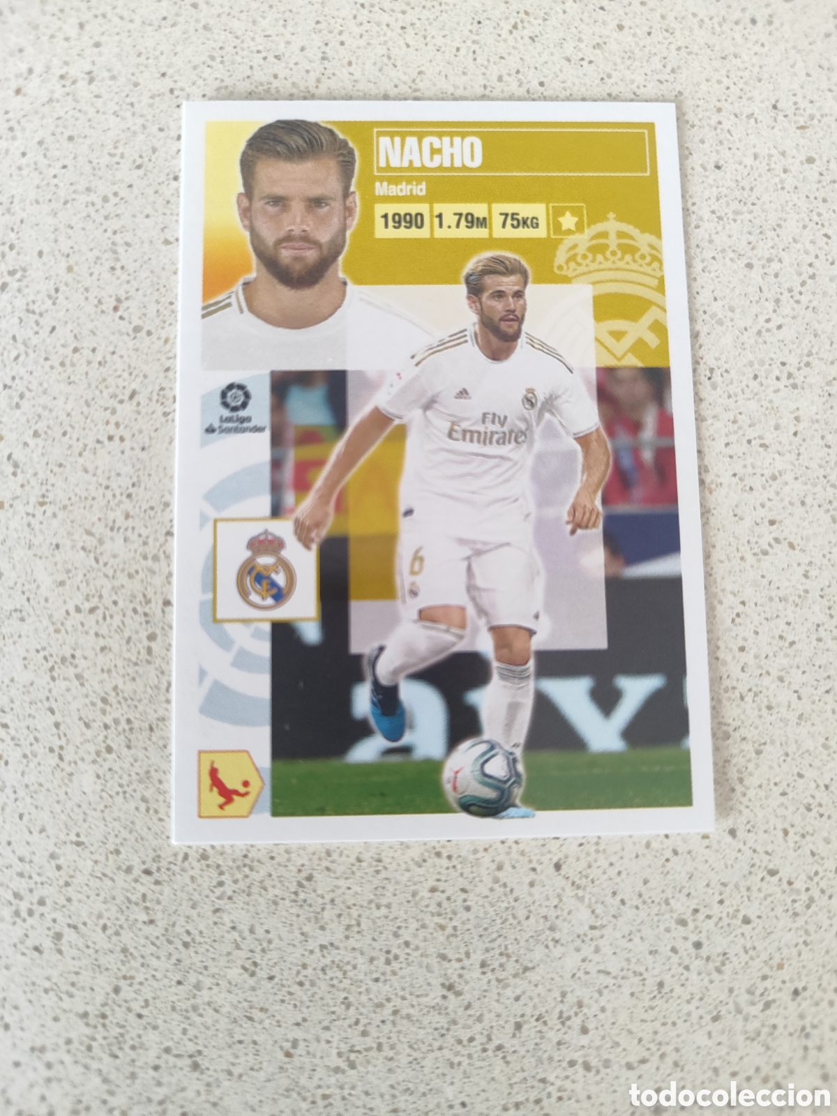 Fu&szlig;ball-Sticker: CROMO NACHO REAL MADRID N&Uacute;MERO 6B. LIGA ESTE 20/21.