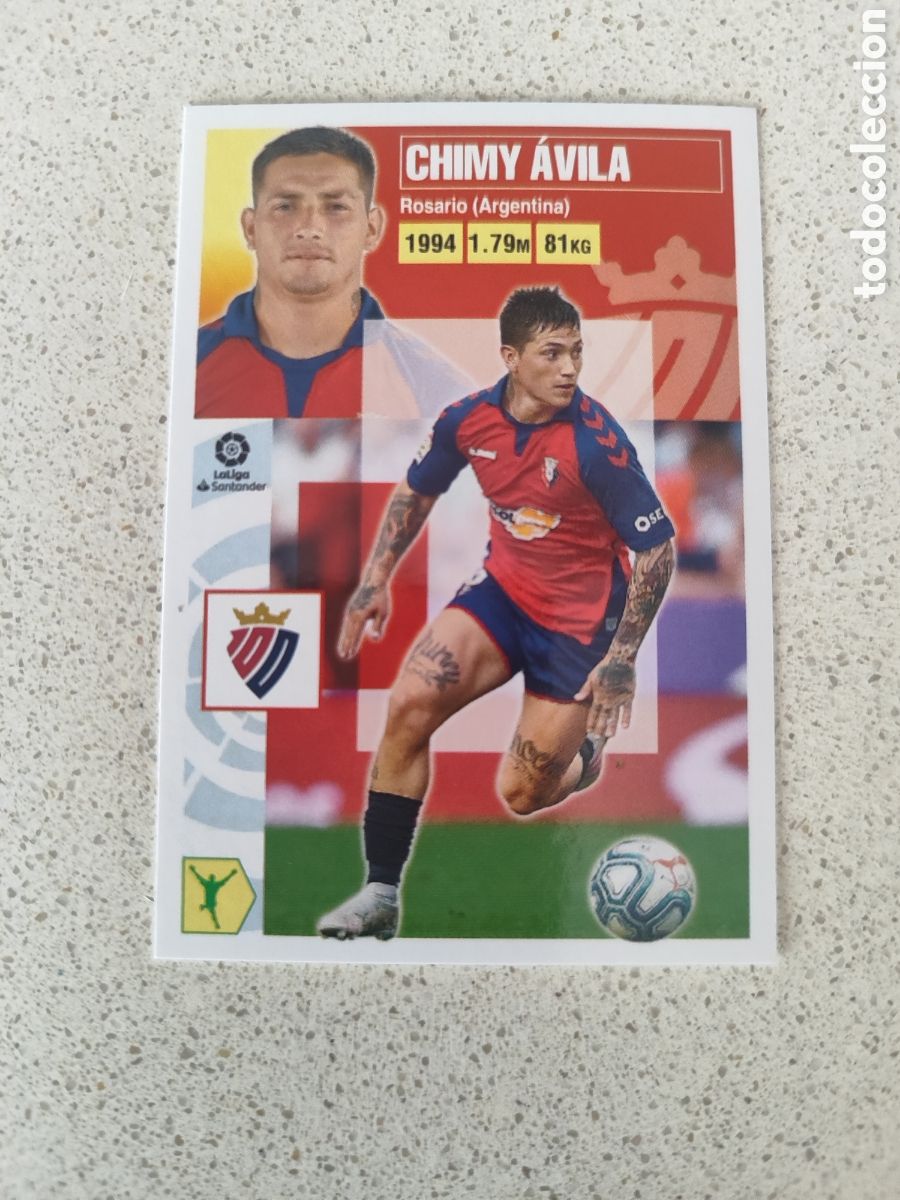 Cromos de f&uacute;tbol: CROMO CHIMY &Aacute;VILA OSASUNA N&Uacute;MERO 17. LIGA ESTE 20/21.