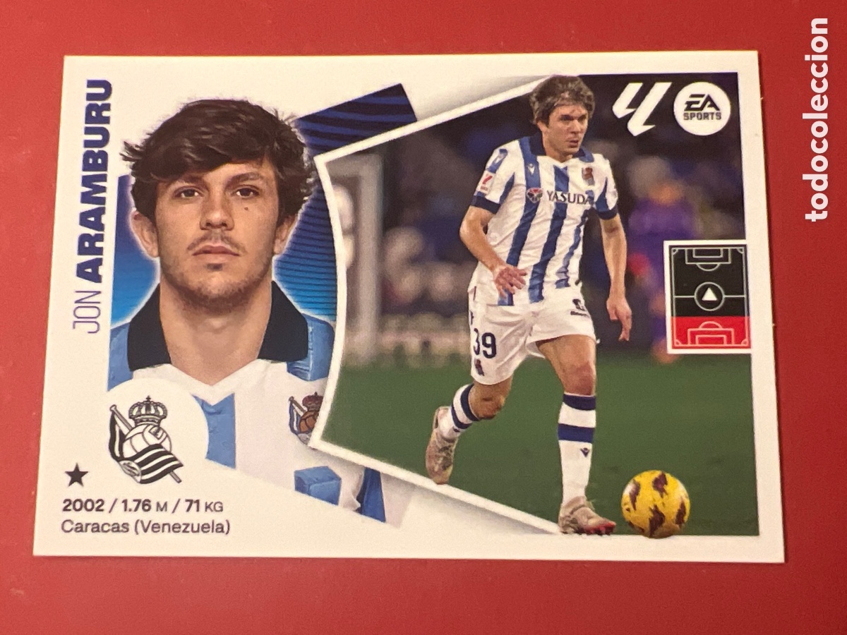 Fu&szlig;ball-Sticker: A788. 10B ARAMBURU REAL SOCIEDAD CROMOS ALBUM EDICIONES LIGA ESTE 2024 2025 24 25