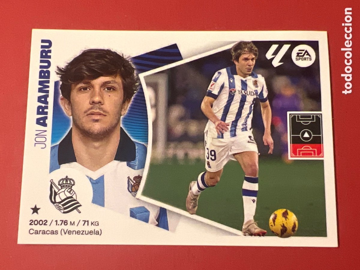 Figurine di Calcio: A876. 10B ARAMBURU REAL SOCIEDAD CROMOS ALBUM EDICIONES LIGA ESTE 2024 2025 24 25