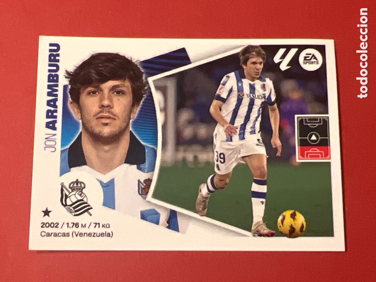 Cromos de f&uacute;tbol: A307. 10B ARAMBURU REAL SOCIEDAD CROMOS ALBUM EDICIONES LIGA ESTE 2024 2025 24 25