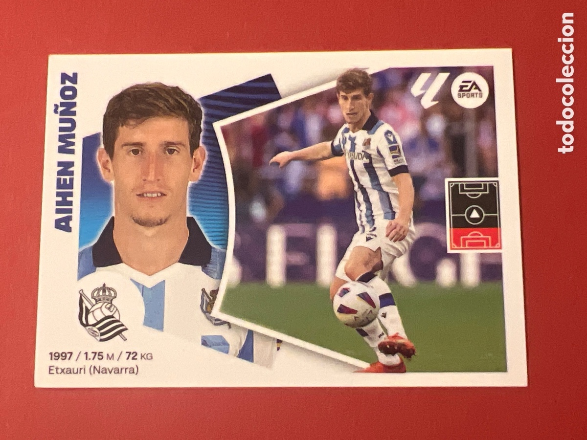 Fu&szlig;ball-Sticker: A547. 10A AIHEN MU&Ntilde;OZ REAL SOCIEDAD PANINI LIGA HYPERMOTION 2024-25