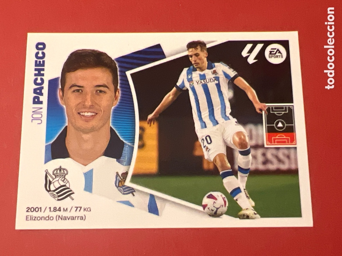 Football Stickers: C7884. Cromo Real Sociedad n&ordm; 9 Jon Pacheco Liga 2024 2025 24 25 este