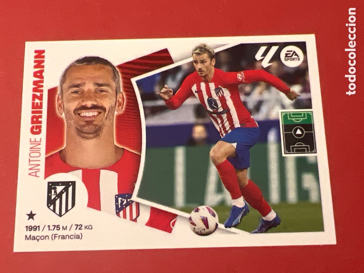 Figurine di Calcio: C1523. 20 Antoine Griezmann n&uacute;mero 20 del Atl&eacute;tico de Madrid. Cromo Liga Este 24-25 2024-2025