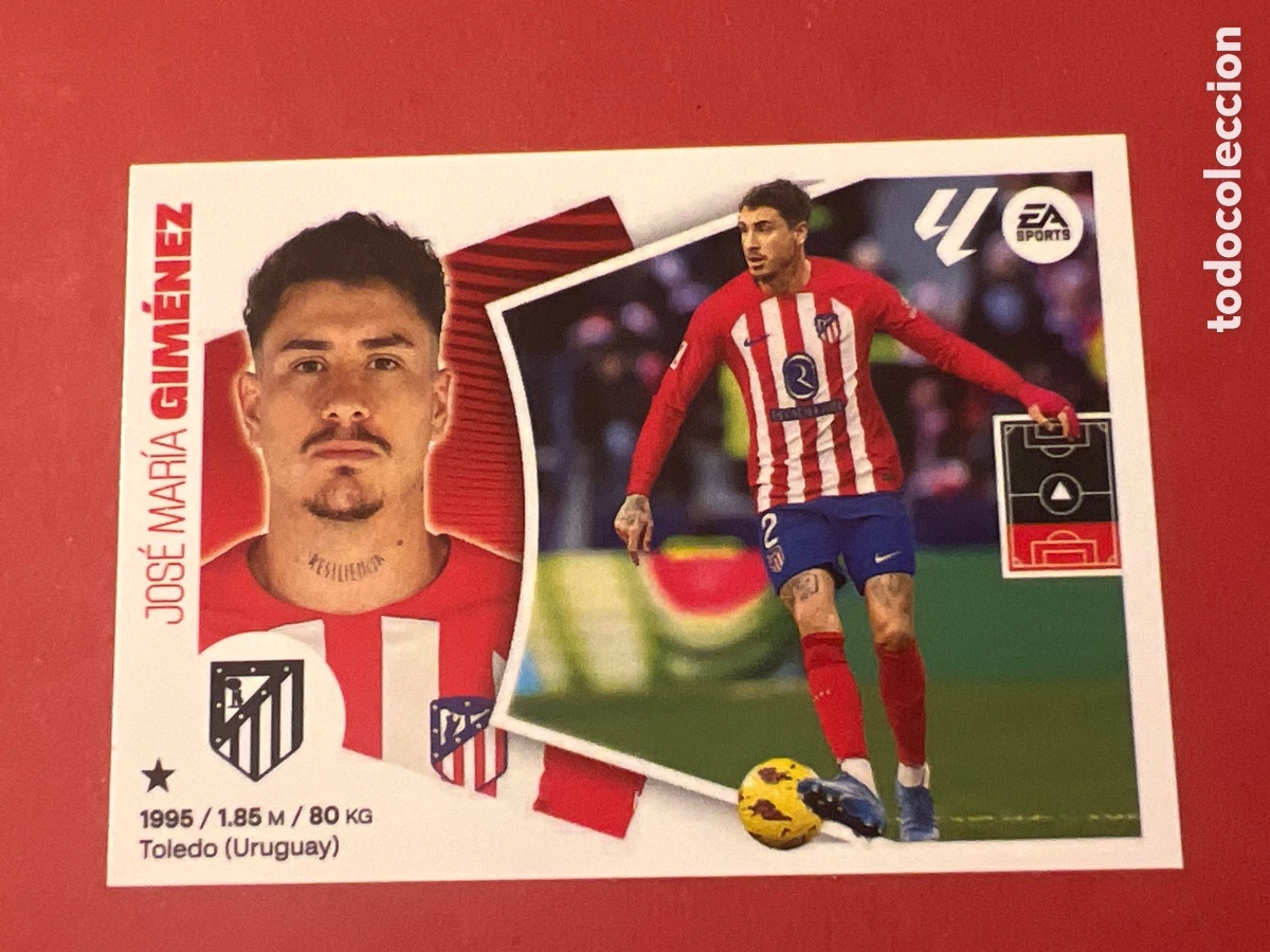 Fu&szlig;ball-Sticker: JOSE MARIA GIMENEZ 7 ATLETICO DE MADRID LIGA ESTE PANINI 2024 2025 24 25 NUEVO SIN PEGAR NUNCA