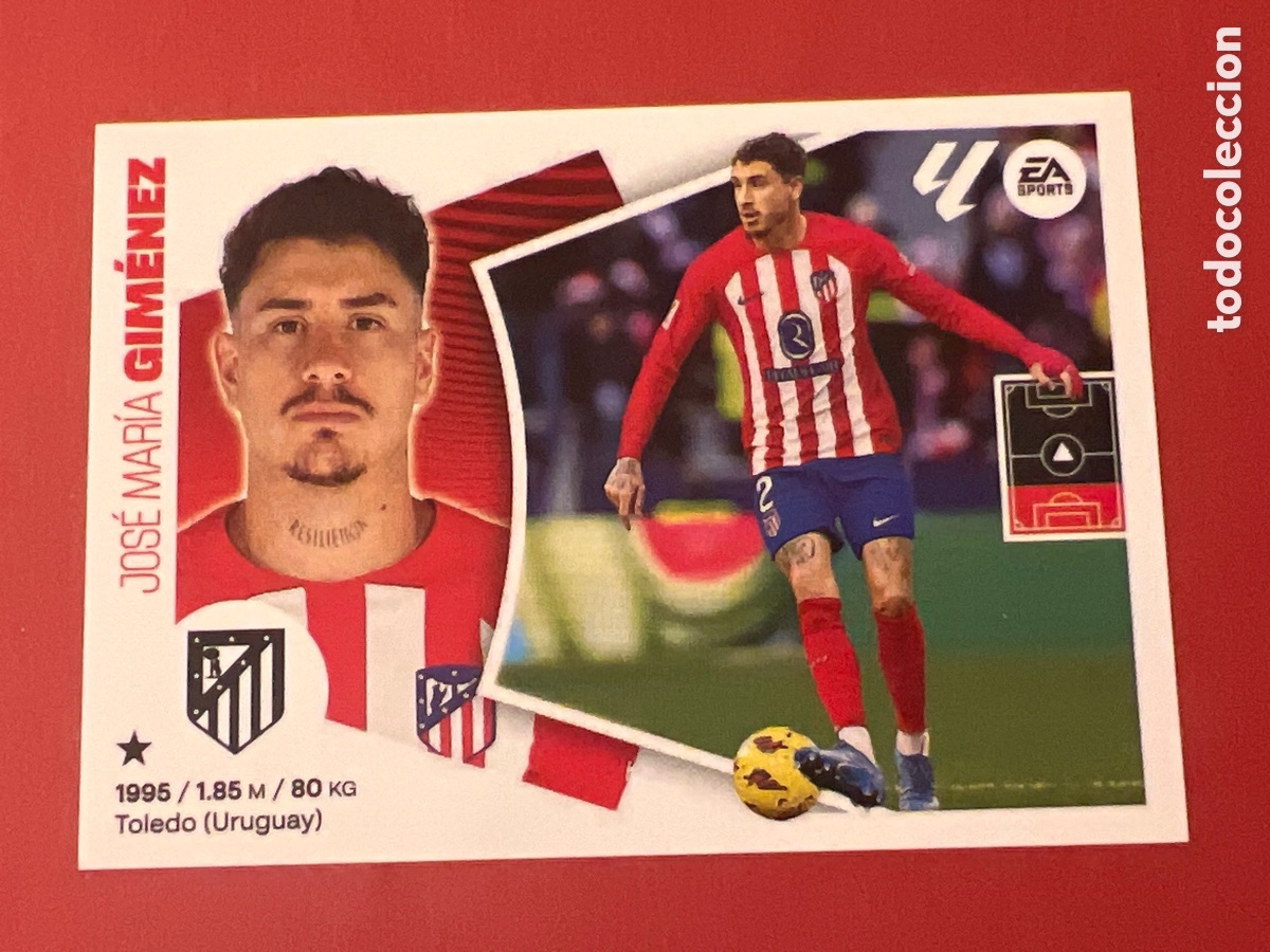 Fu&szlig;ball-Sticker: JOSE MARIA GIMENEZ 7 ATLETICO DE MADRID LIGA ESTE PANINI 2024 2025 24 25 NUEVO SIN PEGAR NUNCA