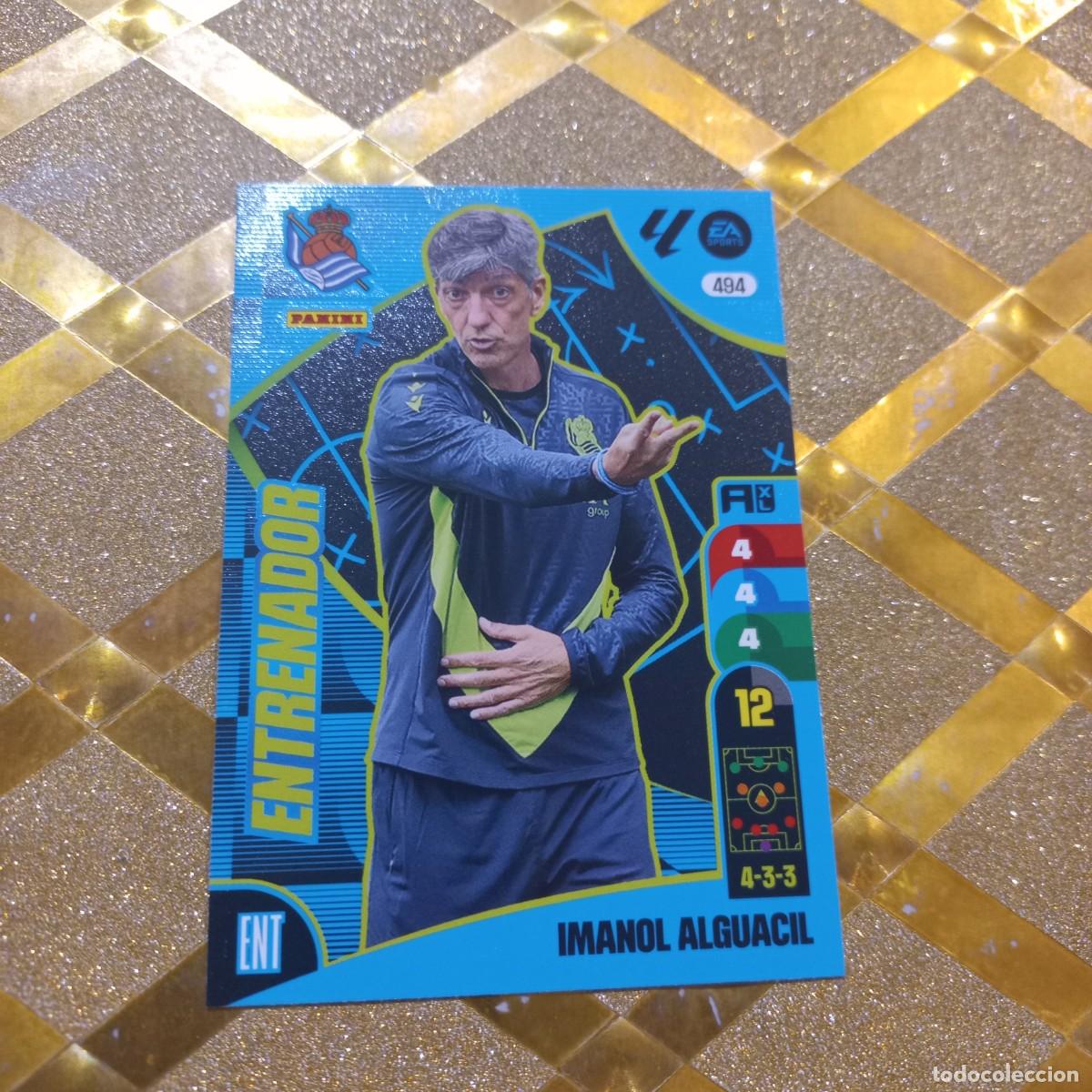 Cromos de F&uacute;tbol: CROMO DE FUTBOL NUMERO 494 ALGUACIL REAL SOCIEDAD ENTRENADORES ADRENALYN 2024 2025 PANINI !