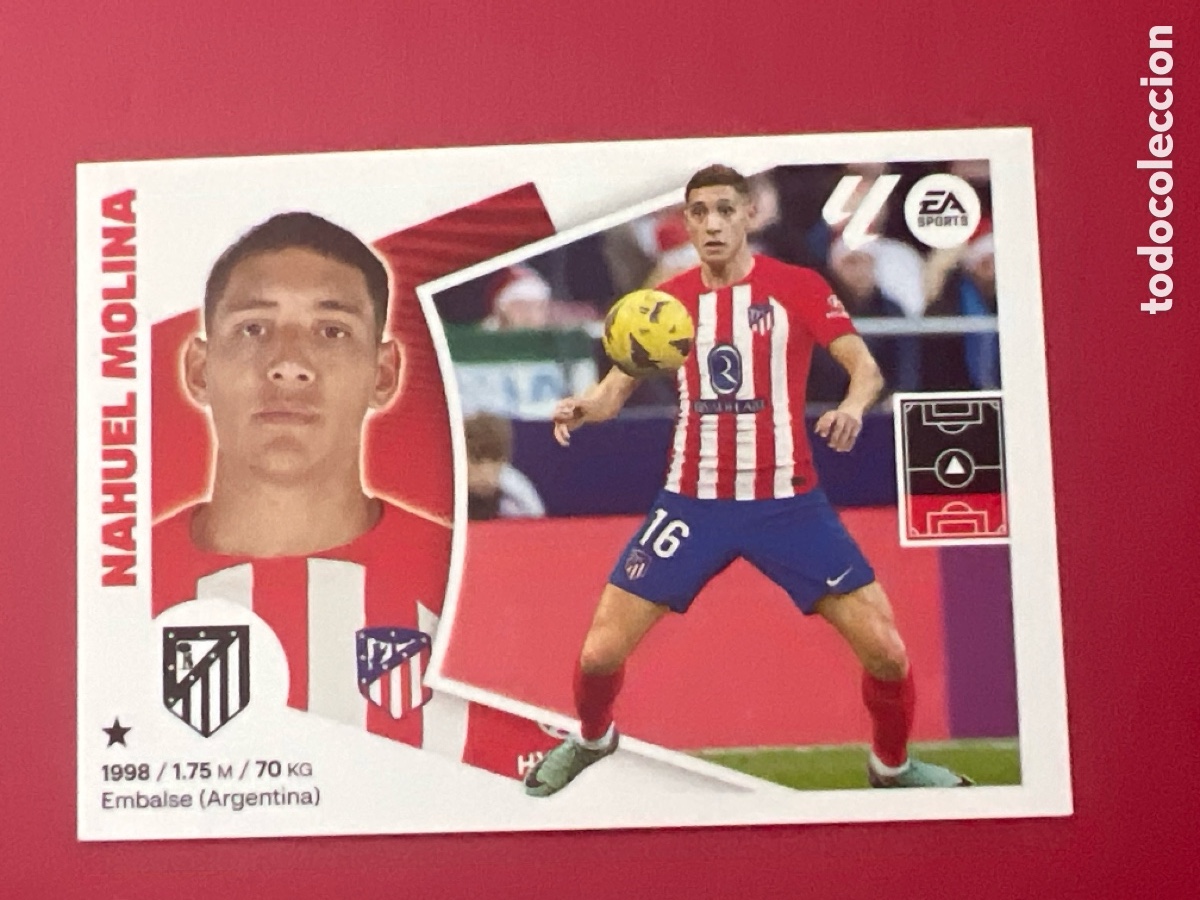 Fu&szlig;ball-Sticker: E682. 5 NAHUEL MOLINA ATLETICO MADRID LIGA ESTE 24 25 2024 2025 SIN PEGAR NUNCA PEGADO