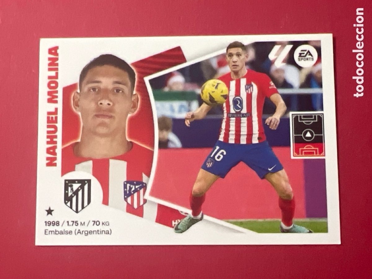 Cromos de f&uacute;tbol: E685. 5 NAHUEL MOLINA ATLETICO MADRID LIGA ESTE 24 25 2024 2025 SIN PEGAR NUNCA PEGADO