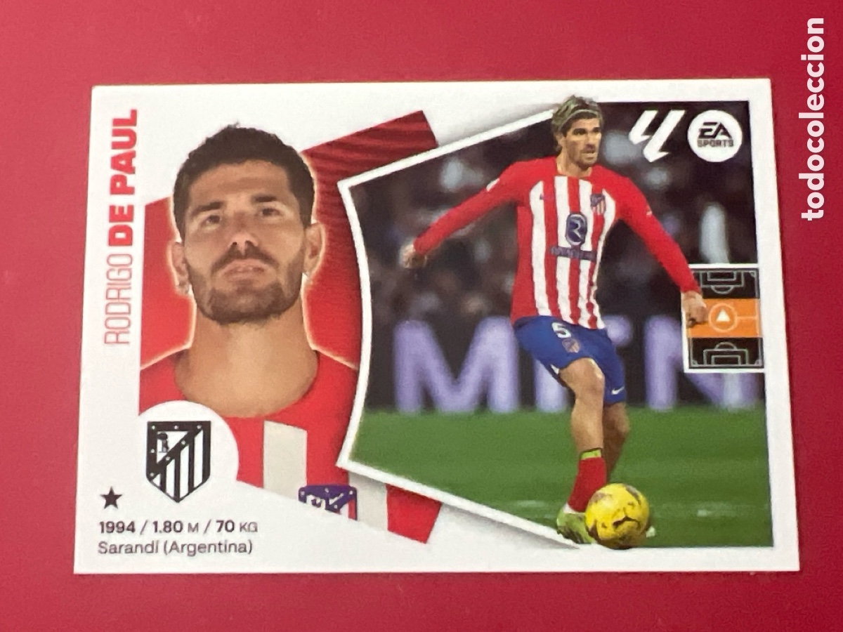 Fu&szlig;ball-Sticker: E717. RODRIGO DE PAUL - ATLETICO MADRID N&ordm; 10 LIGA ESTE 2024 2025 - 24 25