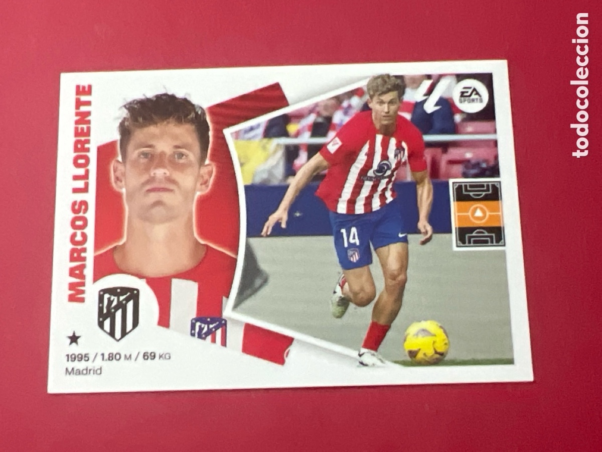 Fu&szlig;ball-Sticker: E730. 13 MARCOS LLORENTE ATLETICO MADRID LIGA ESTE 24 25 2024 2025 SIN PEGAR NUNCA PEGADO