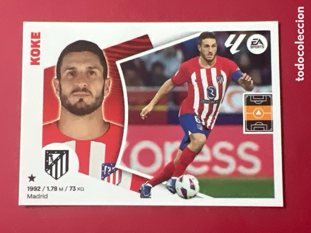 Fu&szlig;ball-Sticker: E738. KOKE - ATLETICO MADRID N&ordm; 11 LIGA ESTE 2024 2025 - 24 25