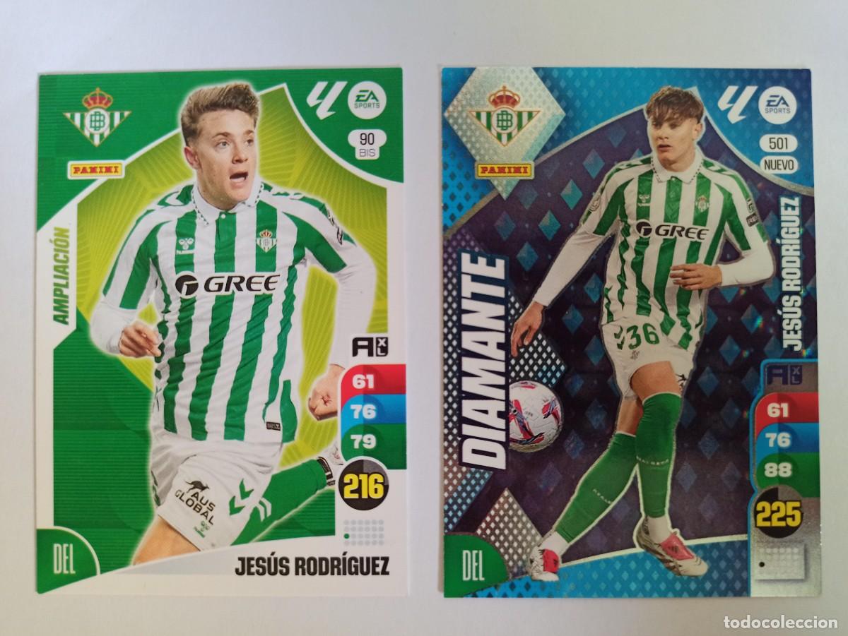 Figurine di Calcio: LOTE 2 ROOKIE CARD JES&Uacute;S RODR&Iacute;GUEZ BETIS 90 BIS Y 501 DIAMANTE - ADRENALYN XL LIGA 2025 24 25 PANINI