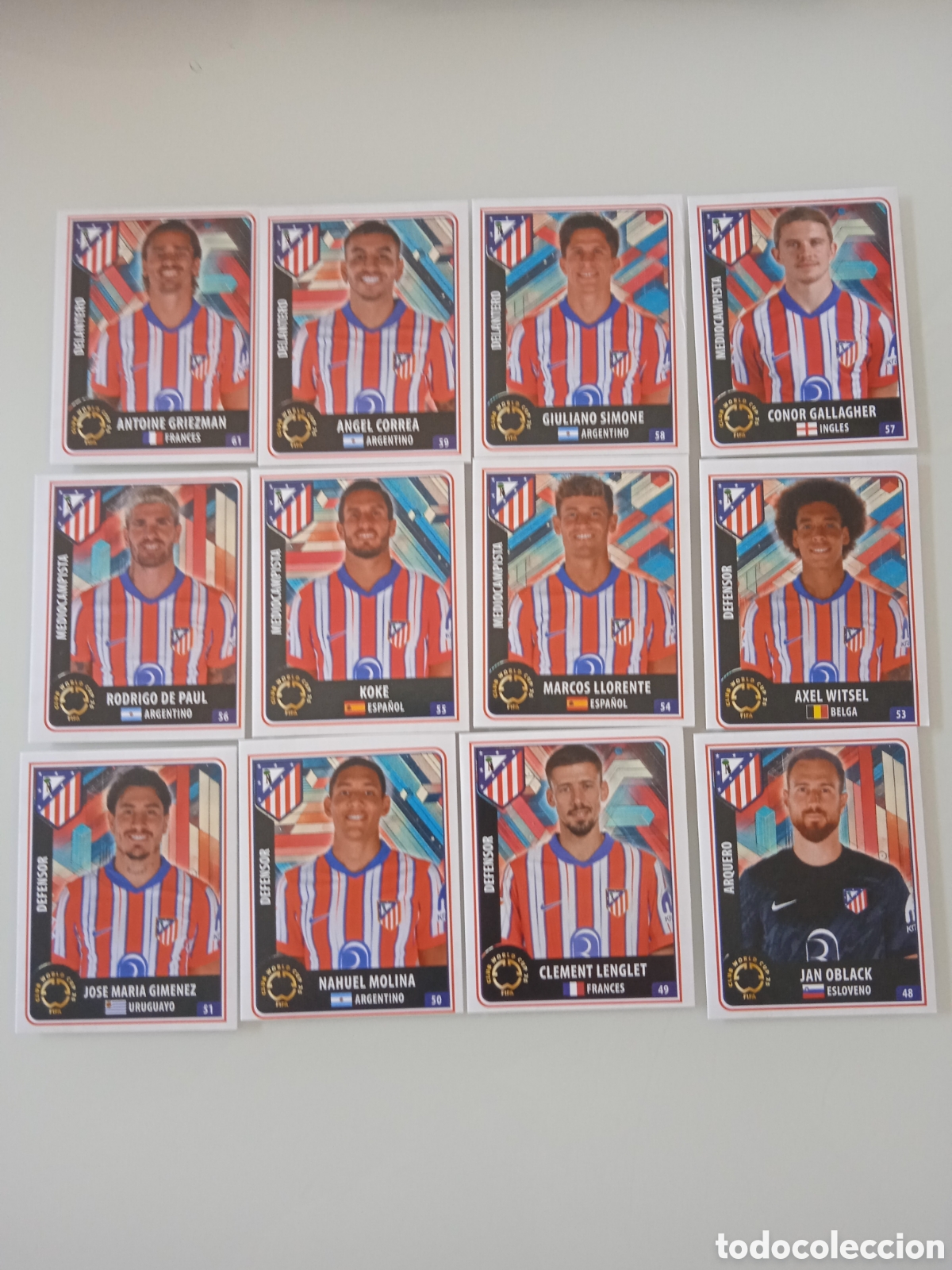 Fu&szlig;ball-Sticker: 12 stickers atl&eacute;tico de Madrid club world cup 25