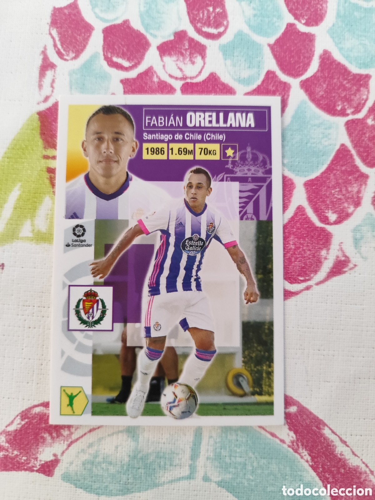 Cromos de Futebol: CROMO ORELLANA VALLADOLID &Uacute;LTIMO FICHAJE N&Uacute;MERO 4. LIGA ESTE 20/21. TERCERA EDICI&Oacute;N.