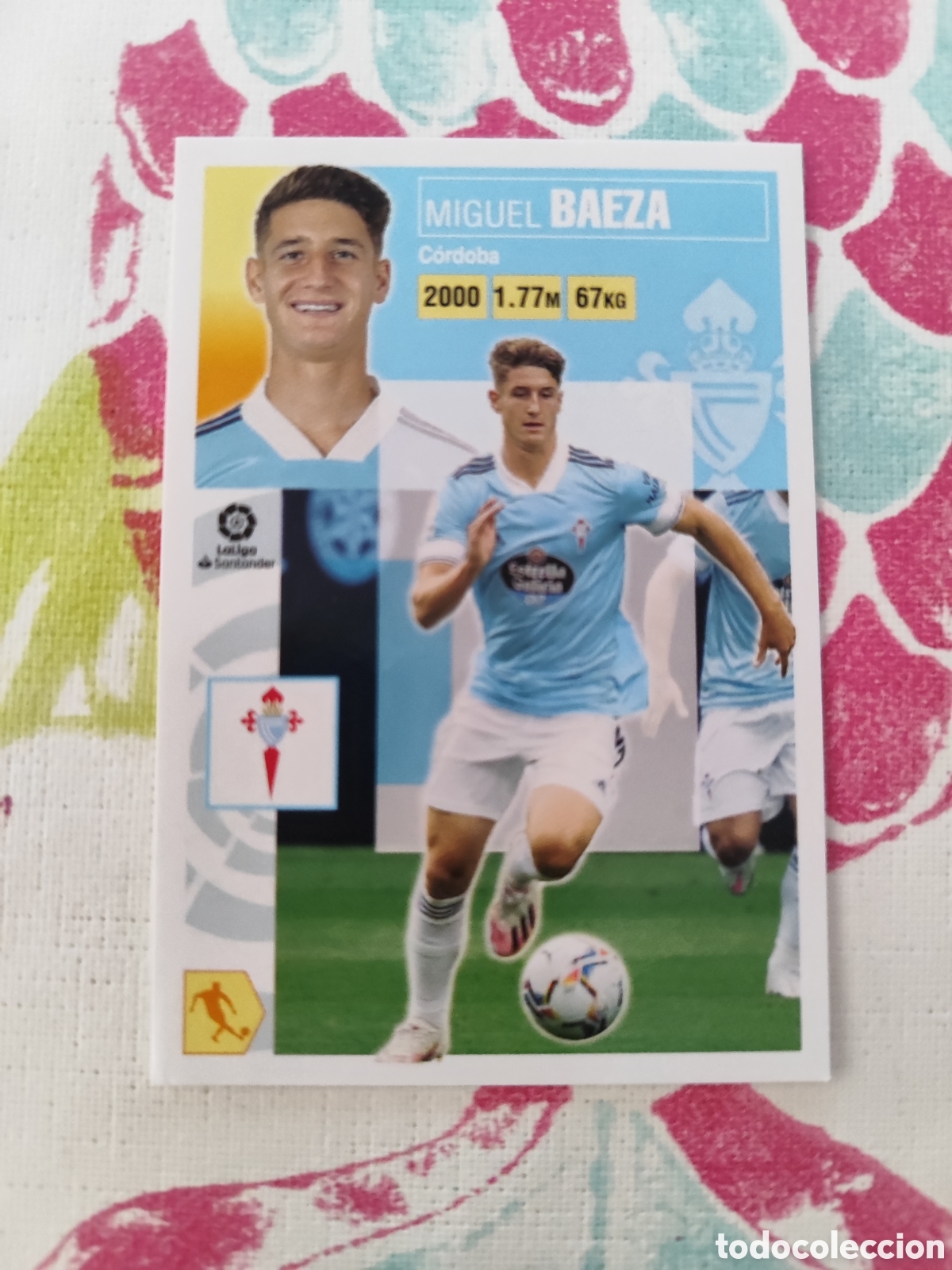Football Stickers: CROMO BAEZA CELTA &Uacute;LTIMO FICHAJE N&Uacute;MERO 17. LIGA ESTE 20/21. TERCERA EDICI&Oacute;N.