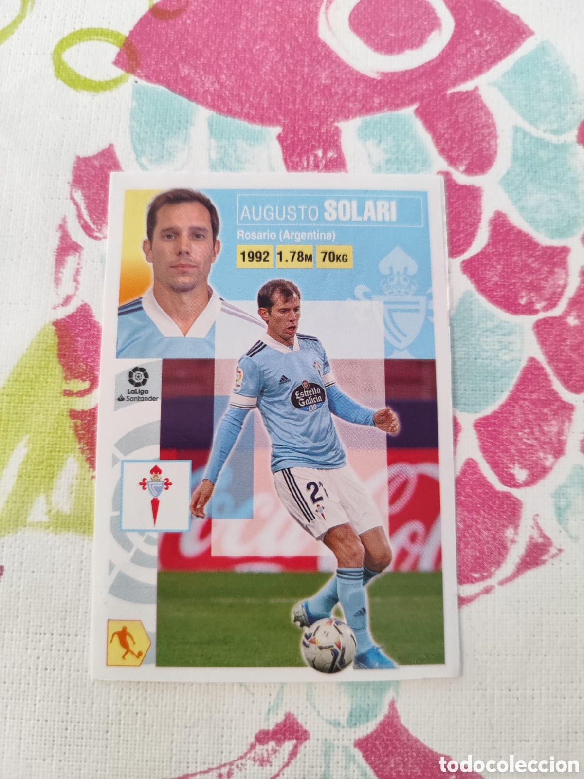 Fu&szlig;ball-Sticker: CROMO SOLARI CELTA N&Uacute;MERO 10. LIGA ESTE 20/21. MERCADO INVIERNO