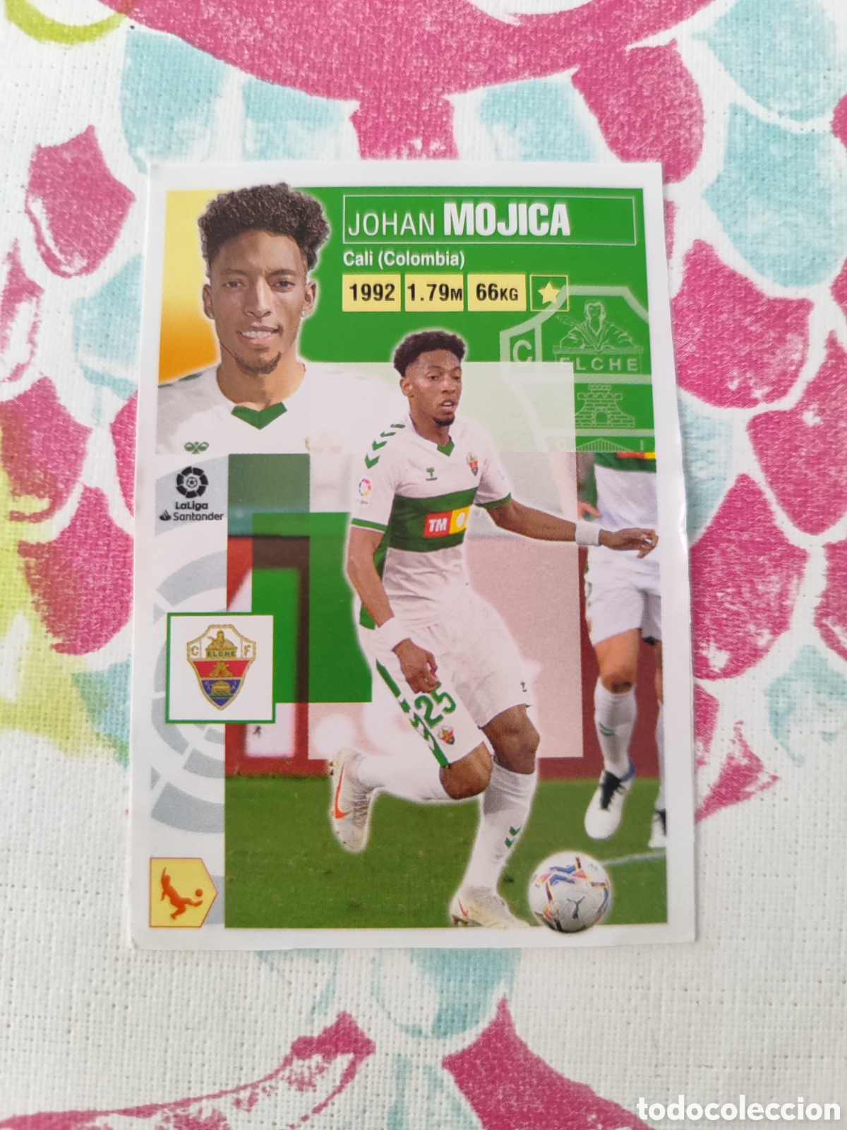 Cromos de f&uacute;tbol: CROMO MOJICA ELCHE N&Uacute;MERO 14. LIGA ESTE 20/21. MERCADO INVIERNO