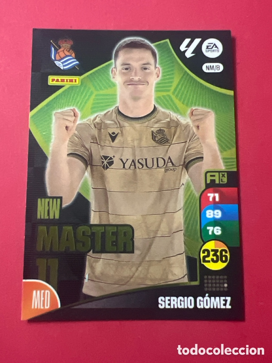 Figurine di Calcio: E793. SERGIO G&Oacute;MEZ NEW MASTER 11 NUMERO NM/8 ADRENALYN 2024 2025