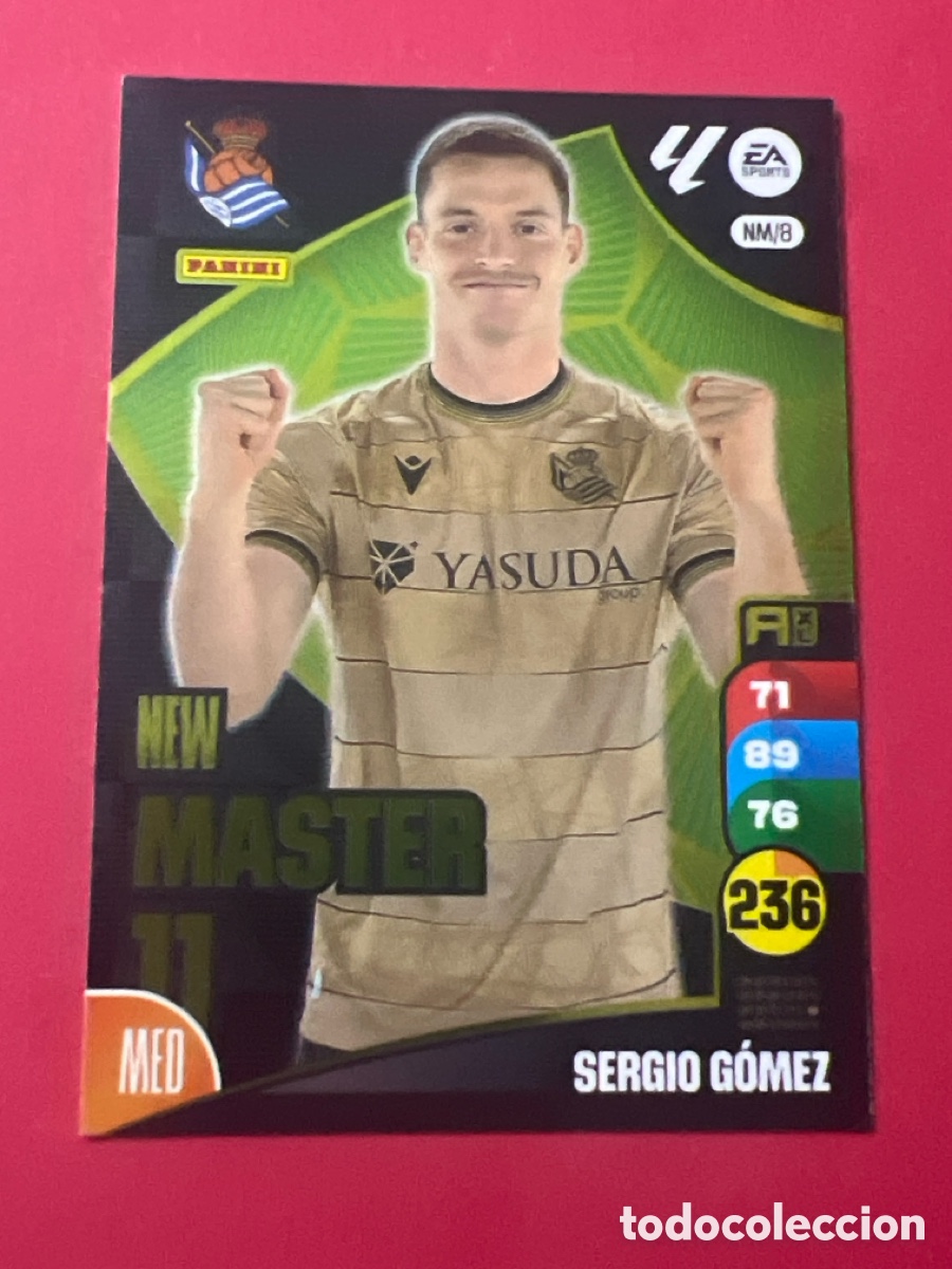 Figurine di Calcio: E795. SERGIO G&Oacute;MEZ NEW MASTER 11 NUMERO NM/8 ADRENALYN 2024 2025