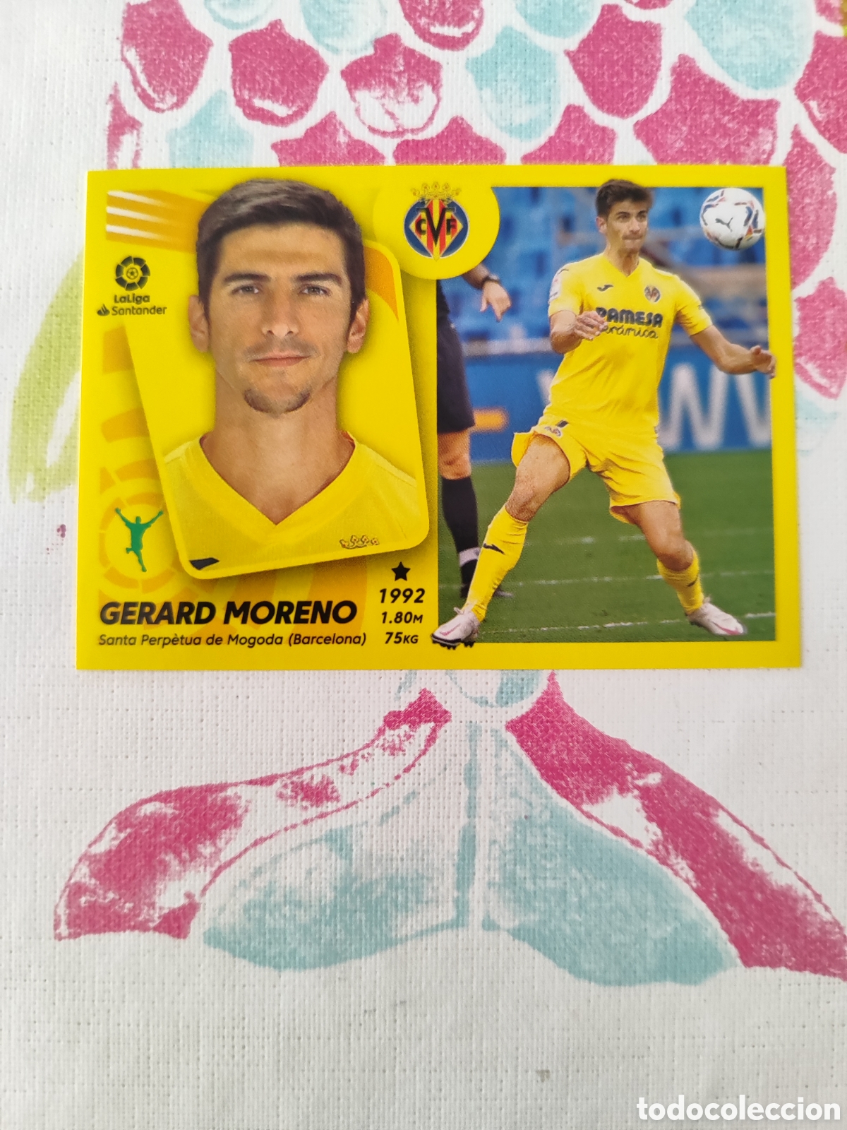 Cromos de Futebol: CROMO GERARD MORENO VILLARREAL N&Uacute;MERO 19. LIGA ESTE 21/22.