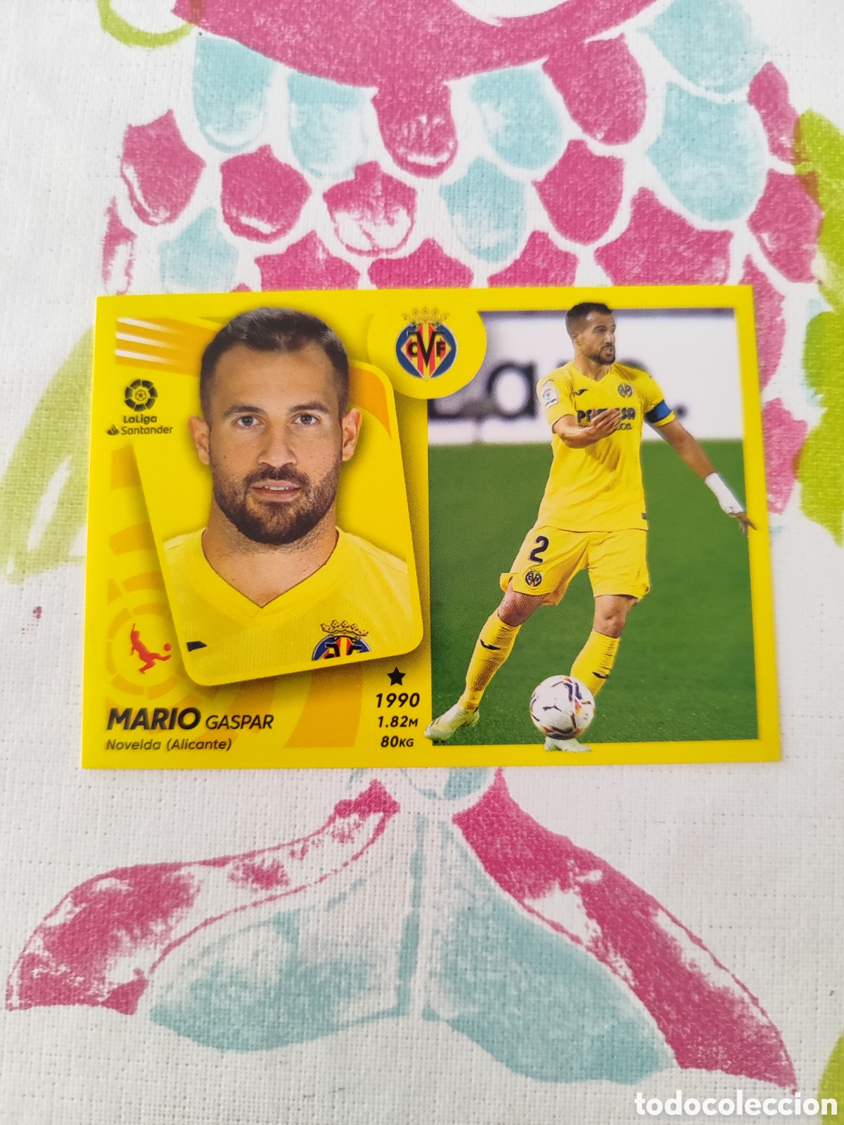 Cromos de Futebol: CROMO MARIO VILLARREAL N&Uacute;MERO 7. LIGA ESTE 21/22.